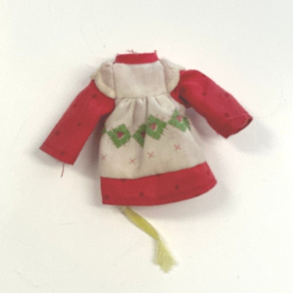Strawberry Shortcake 6 in Original Clothes RED Dress Vintage Replacement Dress